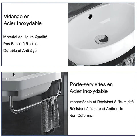 Corner Wall-Mounted Sink - Ele Vessel Sink for Modern Bathrooms Space-Saving Design High-Quali Ceic Easy Installat Perfect for Smals with stainless steel drainage.