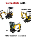 Mini excavators compatible with Two Pack M14 To M16 Carbon Steel Hydraulic Hose Fittings Adapters For Mini Excavator
