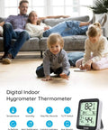 Indoor Hygrometer And Thermometer With Bluetooth App Control, Real Time Temperature And Humidity Readouts, Remote Monitoring And Graphs, Easy Setup, Totally Great For Home, Greenhouse, And Office, digital display