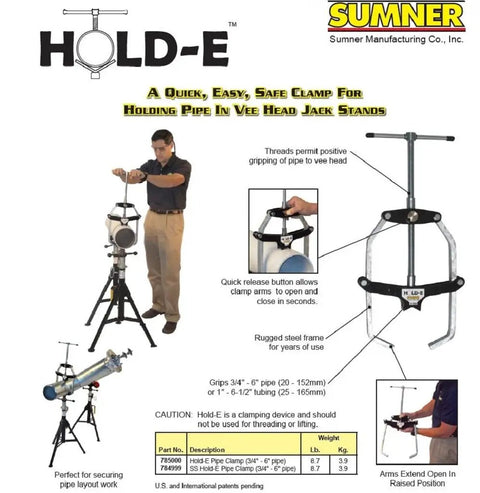 No Fuss Pipe Clamp With Instant Quick Release For V Head Jack Stands Dead Sure Grip Setup Usa Built Heavy Duty Workshop Gear Pro Level Holding Power Safe Reliable Shop Essential
