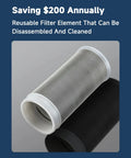 Reusable cartridge of 40 Micron Brass Inline Washing Machine Water Filter, sediment pre-filter