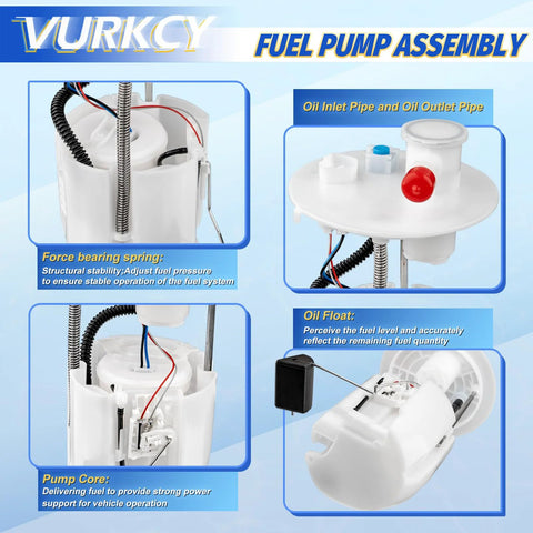 Detailed view of Toyota Fuel Pump Module Assembly Replacement For 2009-2018 Corolla, with components labeled and described.
