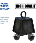 Top Shelf 2 Inch Antique Brass Swivel Casters With Heavy Duty Ball Bearings 4 Piece Furniture Wheel Set For Tables Chairs Cabinets And Rolling Storage Hardware close-up of a heavy-duty caster with a durable design.