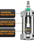 Cutaway view of Aluminum Alloy Pneumatic Air Cylinder 2 Inch Bore 4 Inch Stroke Double Acting with Screwed Piston Rod