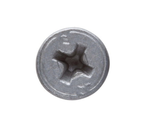 Top view of One Quarter Inch By Two And Three Quarters Inch Self Tapping Tapcon Concrete Screw In 410 Stainless Steel With Flat Phillips Head