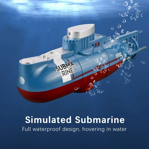 Mini RC Submarine Remote Control Boat With 360 Degree Rotation and Precise 6 Channel Control Electronic Water Toy, blue design
