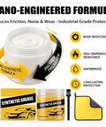 Heavy Duty Synthetic Grease Real Deal Formula Smooth As Butter in jar, 100 grams, waterproof high temp lubricant for auto parts.