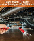 Magnetic Flashlight Pickup Tool With LED Telescoping Magnet Gadget In Red for retrieving keys under a car