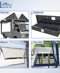 Heavy Duty 17 Inch Gas Struts Lift Supports 28lb 125n Push Force 2 Pack For RV Bed and Trunk showcased on truck cap, toolbox lid, billboard, and floor hatch.