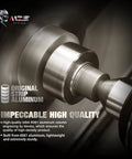 Close-up of Rear Driveshaft Spacer And Carrier Bearing Drop Kit For 2005-2024 Toyota Tacoma made of high-quality 6061 aluminum.