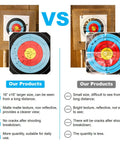 Comparison of 15 Pack Archery Target Paper For Backyard Practice 16 Inch With 10 Ring Design Bow And Arrow Targets For Hunting And Target Practice Accessories High Visibility Paper Targets For Frequent Practice and smaller target.