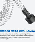 Close-up of Extra Long Zipline Spring Brake For Backyard Kits showing beefed up 304 stainless steel stopper and rubber washer cushioning.