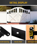 Heavy Duty Gate Hinges 900 Lbs Capacity, 180 Degree Open, Built In Ball Bearings, Bolt On Or Weld On on white gate