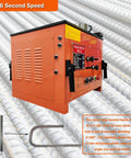 Heavy Duty Electric Rebar Bender With Smart Foot Pedal 3000W Machine Handles Rebar Up To 1.26 Inches angled view showing controls.