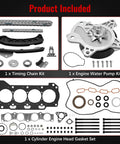 Toyota Corolla 1.8L 2009 2015 Timing Chain Kit With Head Gasket And Water Pump Fits Matrix 1.8L 2009 2014 And Scion XD 1.8L