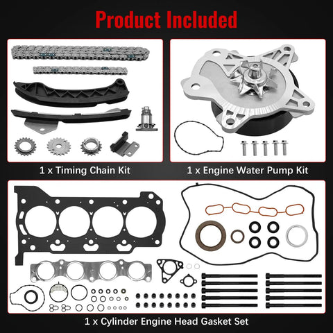 Toyota Corolla 1.8L 2009 2015 Timing Chain Kit With Head Gasket And Water Pump Fits Matrix 1.8L 2009 2014 And Scion XD 1.8L