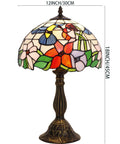 Stained Glass Tiffany Style Hummingbird Table Lamp 12 Inch Shade And 18 Inch Tall Bedside Desk Reading Light Antique Green Bronze Base UL Listed Perfect Decor For Bedroom Living Room Home Office S101 Series display