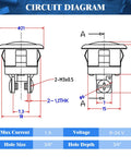 Circuit diagram of Two Pack Lighted Doorbell Button Replacement Kit Plug And Play Wired Doorbell Button With Round Rim And Lighted Center