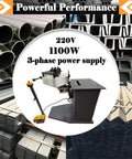 Heavy Duty Electric Roll Bender 1.1KW Three Roller Metal Bending Machine with Adjustable 1.2 Inch Rolls and Foot Pedal Control.
