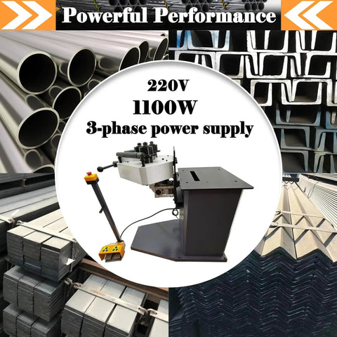 Heavy Duty Electric Roll Bender 1.1KW Three Roller Metal Bending Machine with Adjustable 1.2 Inch Rolls and Foot Pedal Control.