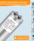 RV Roof Air Conditioner Run Capacitor Replacement 45 MFD Plus Or Minus 5 Percent 370V 50 60Hz Dual Round 1499-5731 shown