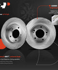 Image of Rear Solid Disc Brake Rotors for Hyundai and Kia, showing two 10.31 inch rotors with heat resistance features.