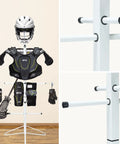 Hockey Gear Drying Rack for Full Sets of Adult and Youth Equipment with Integrated Stick Holder and Reinforced Metal Frame