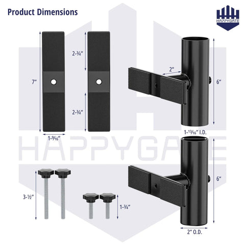 Beefy Adjustable Patio Umbrella Stand For Deck Railing Mounts dimensions and components overview