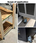 Heavy Duty Leveling Feet For Furniture And Cabinets, 4 Pack, Galvanized Steel, 7/16 Inch Wide, 0.4 Inch Shaft, Adjustable 0 To 2.5 Inches, Free Swivel Base, Each Leg 200 Lbs, Total 800 Lbs, Ideal For Uneven Floors, Easy Home Upgrade on cabinet and furniture bases