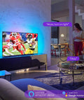 Smart USB TV Backlight Strip For Your Big Screen 82 To 95 Inch 19.4ft RGBW Color Changing Ambient LED Light With Music Sync 6500K