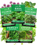 Five Herb Seed Variety Kit With Oregano Cilantro Parsley Basil And Chives More Seeds Per Pack To Kickstart Your Home Garden