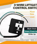 3-Wire Liftgate Control Switch Kit For Tuck Under Style Gates Replaces OEM Parts 80001431 80000429 80000425, 3-Wire Toggle Start Switch