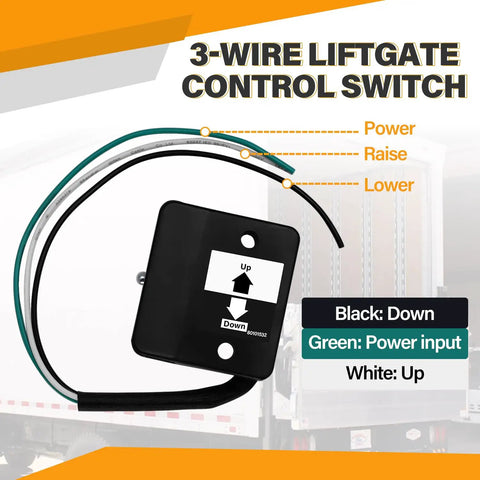 3-Wire Liftgate Control Switch Kit For Tuck Under Style Gates Replaces OEM Parts 80001431 80000429 80000425, 3-Wire Toggle Start Switch