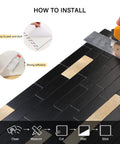 Installation steps for Peel And Stick Backsplash Wood And Metal Mosaic Tiles For Kitchen Self Adhesive No Grout No Mess DIY Friendly