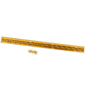 Built Different Heavy Duty Piano Hinge Polished Brass Plated Finish 200mm length 9mm width with screws included.