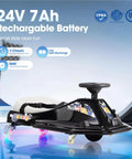 Electric Drifting Go Kart For Kids 3 Plus, 24V Powered Ride On Drift Racer With 360 Degree Spin, black design