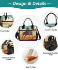 Desert Cowboy Insulated Lunch Bag with detachable shoulder strap, front pocket, nylon exterior, and aluminum lining.