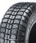 Close-up of tread on 9x3.50-4 Tire With Inner Tube Replacement For 49cc Stand Up Gas Scooter Lawn Mower