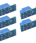 One Channel 5V Relay Module With Optocoupler Isolation ABS Relay Board For PLC Industrial Automation And Smart Home Plug And Play Set Of 5 Pro Grade Durable Electronic Components, five blue boards
