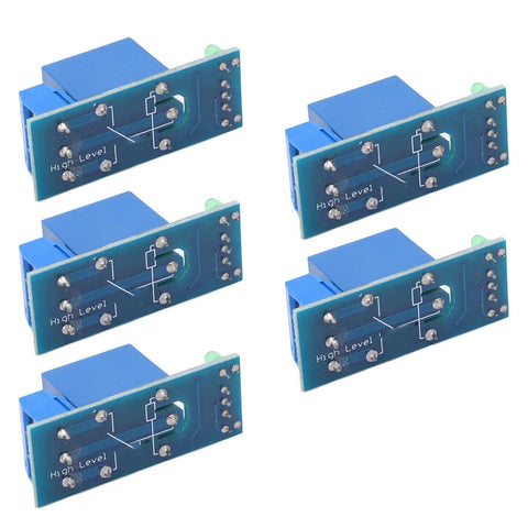 One Channel 5V Relay Module With Optocoupler Isolation ABS Relay Board For PLC Industrial Automation And Smart Home Plug And Play Set Of 5 Pro Grade Durable Electronic Components, five blue boards