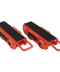 Two Piece Machinery Movers Set With Non Skid Rubber Surface And Polyurethane Rollers For Smooth Glide Of Heavy Equipment, 8800 Lb Total Capacity