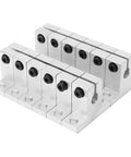 12 Piece Aluminum Alloy Linear Motion Rail Support Kit For CNC Shaft Guides And 3D Printers Low Friction Design Durable Rails Stable Mounts Built To Be A Workhorse For Precise Reliable Motion In Special Machinery, aluminum rail supports