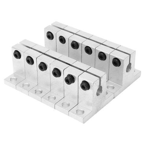 12 Piece Aluminum Alloy Linear Motion Rail Support Kit For CNC Shaft Guides And 3D Printers Low Friction Design Durable Rails Stable Mounts Built To Be A Workhorse For Precise Reliable Motion In Special Machinery, aluminum rail supports