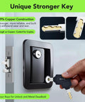 Beefed-Up RV Door Lock Replacement With Paddle Deadbolt And Camper Door Handle Latch For Enclosed Travel Trailer Entry, 100 Percent Zinc Alloy, Includes Four Keys, Fits Campers And Trailers