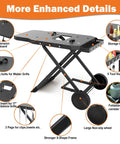 Diagram of Foldable Grill Cart for Blackstone 17 and 22 Inch Tabletop Griddles and Weber Q Series Grills Portable Stand features