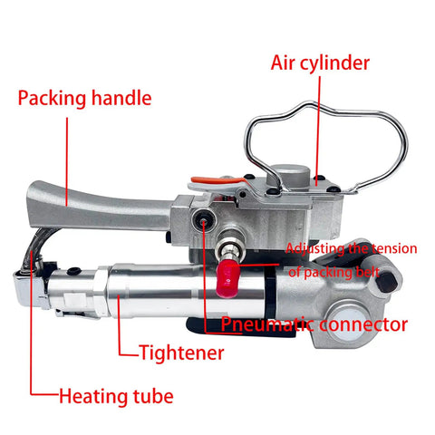 Heavy Duty Handheld Pneumatic Strapper For Pet Strap And Pp Band Portable Packing Tool No Sweat Operation Cranks Out Secure Bands Fast For Warehouse And Factory Floor Hustles