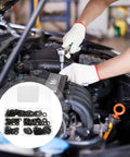 Auto repair using 280 pieces manganese steel plum tooth lock washers with internal teeth and black metal retainer rings kit