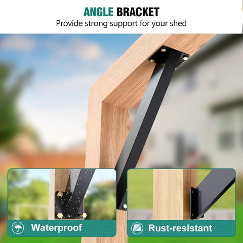 45 Degree Angle Steel Brackets For Pergolas And Gazebos Heavy Duty Corner Support Kit For Wooden Structures Like Tree Houses Cabins And Patios Includes Screws DIY Installation 8 Piece Set