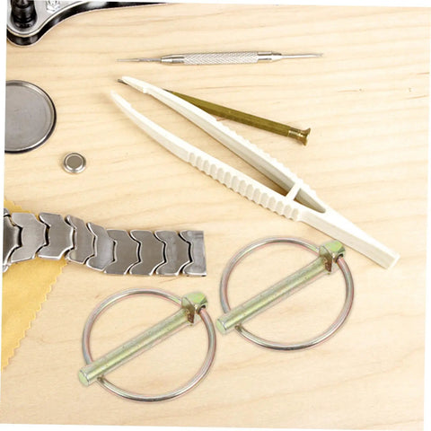 Heavy Duty Lynch Pin Kit 8 Pack For Farm Tractors Mowers And Trucks Tough As Nails Durable Safety Pins With Rings For Secure Hitching And Easy Towing Ideal For All Weather Farm Equipment Attachments And Reliable Quick Hitching Solutions, 8-pack iron pins with rings