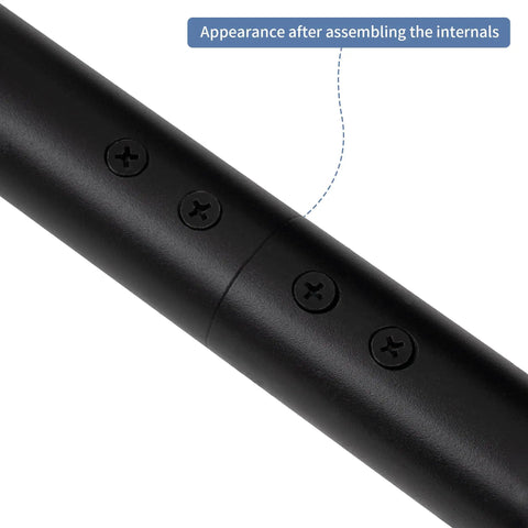 Heavy Duty Aluminum Handrail Set For Indoor Outdoor Stairs 16 Foot Wall Mounted Grab Bar showing seam and screws in matte black finish.